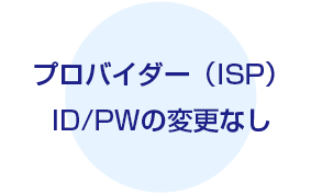 �v���o�C�_�[�iISP�j��ID/PW�̕ύX�Ȃ�