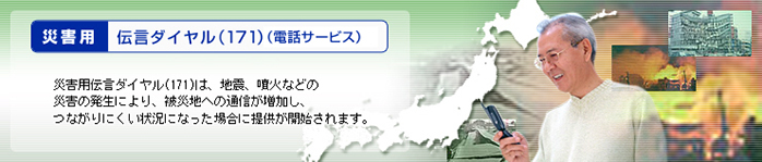 �ЊQ�p�`���_�C�����i171�j�́A�n�k�A���΂Ȃǂ̍ЊQ�̔����ɂ��A��Вn�ւ̒ʐM���������A�Ȃ���ɂ����󋵂ɂȂ����ꍇ�ɒ񋟂��J�n����܂��B