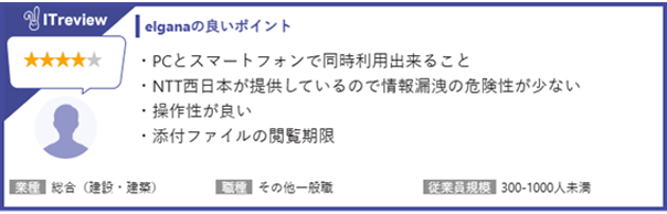 ITreviewに寄せられたelganaに対するレビュー画像2