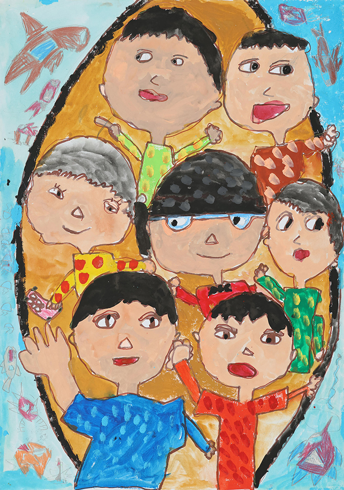 特賞（図画の部）3学年の部、渡慶次小学校　石原 クラフ 琉さんの作品