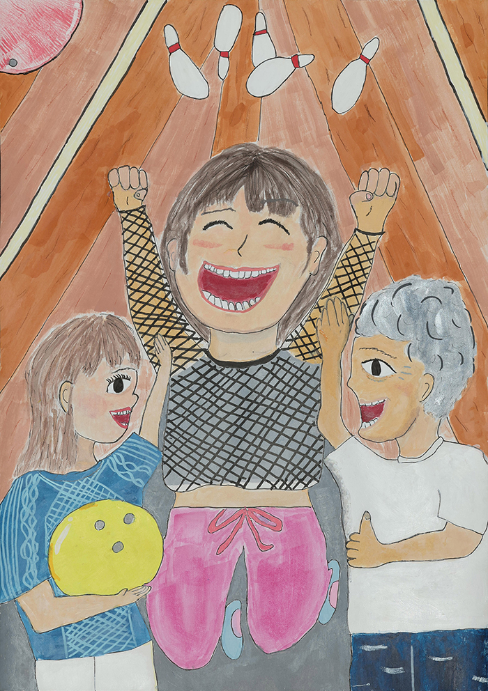 特賞（図画の部）5学年の部、沖縄カトリック小学校　下井 富紗乃さんの作品