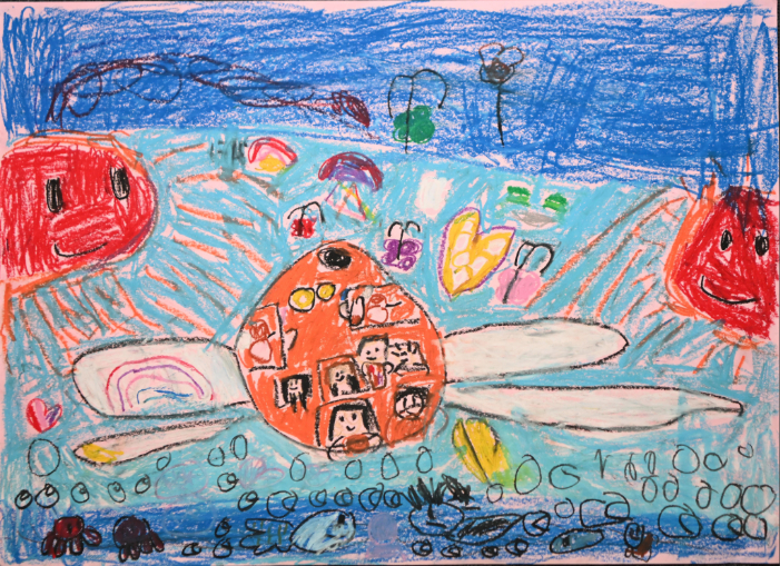 NTT西日本沖縄支店賞、伊江小学校 1年　たましろ うたさんの作品