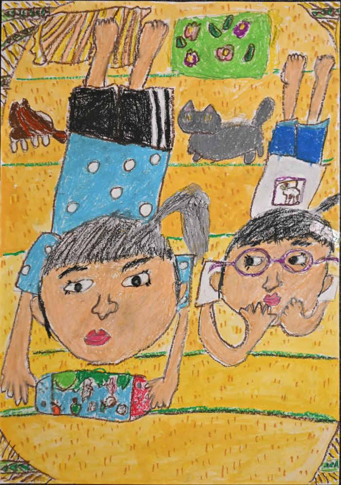 特賞（図画の部）、高原小学校　孫 艾米さんの作品